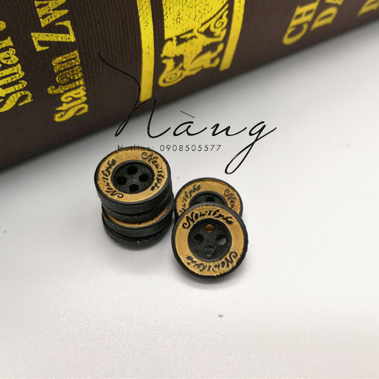 Set 50 Nút Gỗ Tự Nhiên Có Họa Tiết (12,5mm)