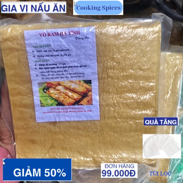 Vỏ ram hà tĩnh 100 lá hút chân không