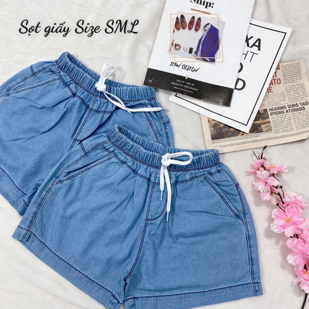 quần đùi sort jean nữ lưng thun mặc nhà (35-51kg)