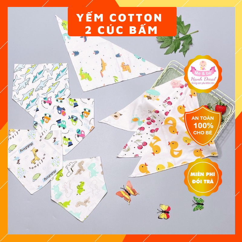 Combo 10 chiếc yếm cài nút  cho bé trai/bé gái