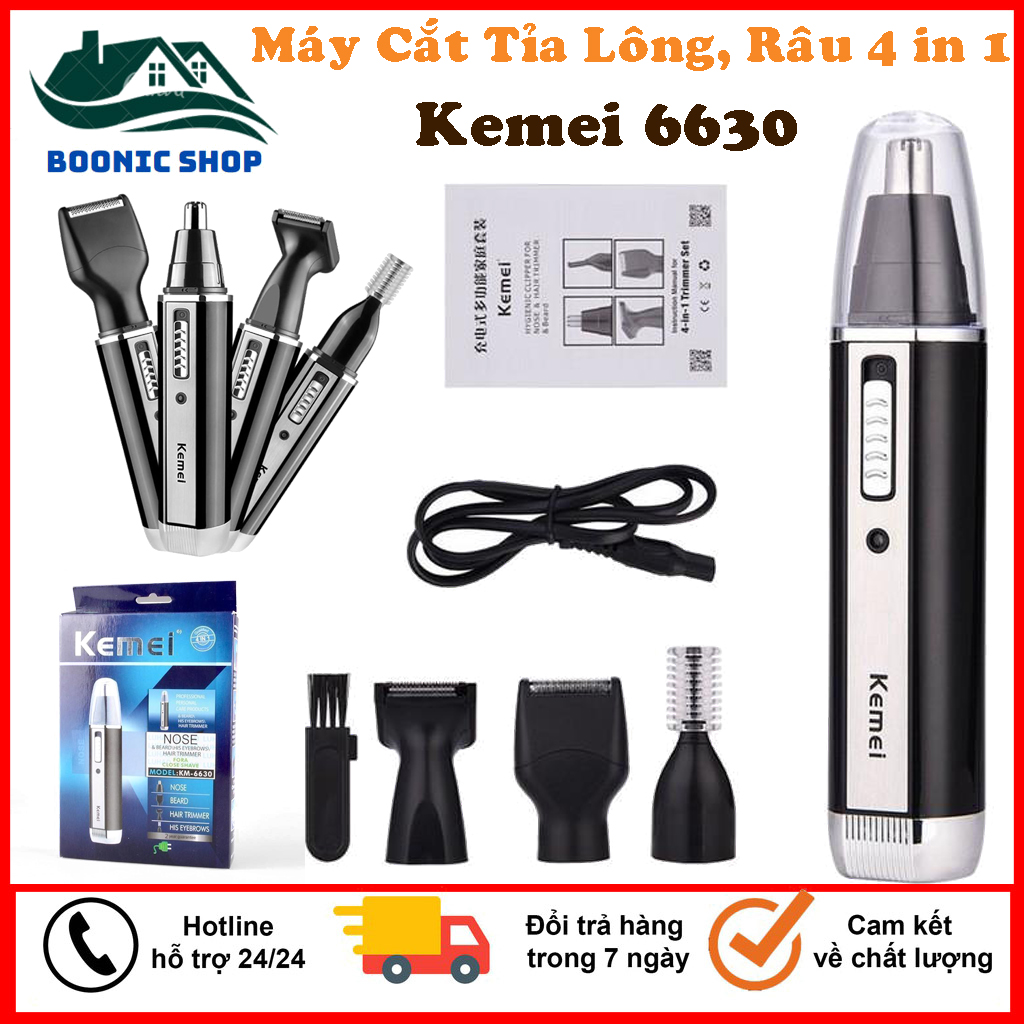 🎁kemei 6630🎁 máy cạo râu đa năng 4 đầu kemei 6630 - máy cạo râu thông minh kết hợp 4 đầu - cạo râu - tỉa lông mũi - lông mày - cắt tóc