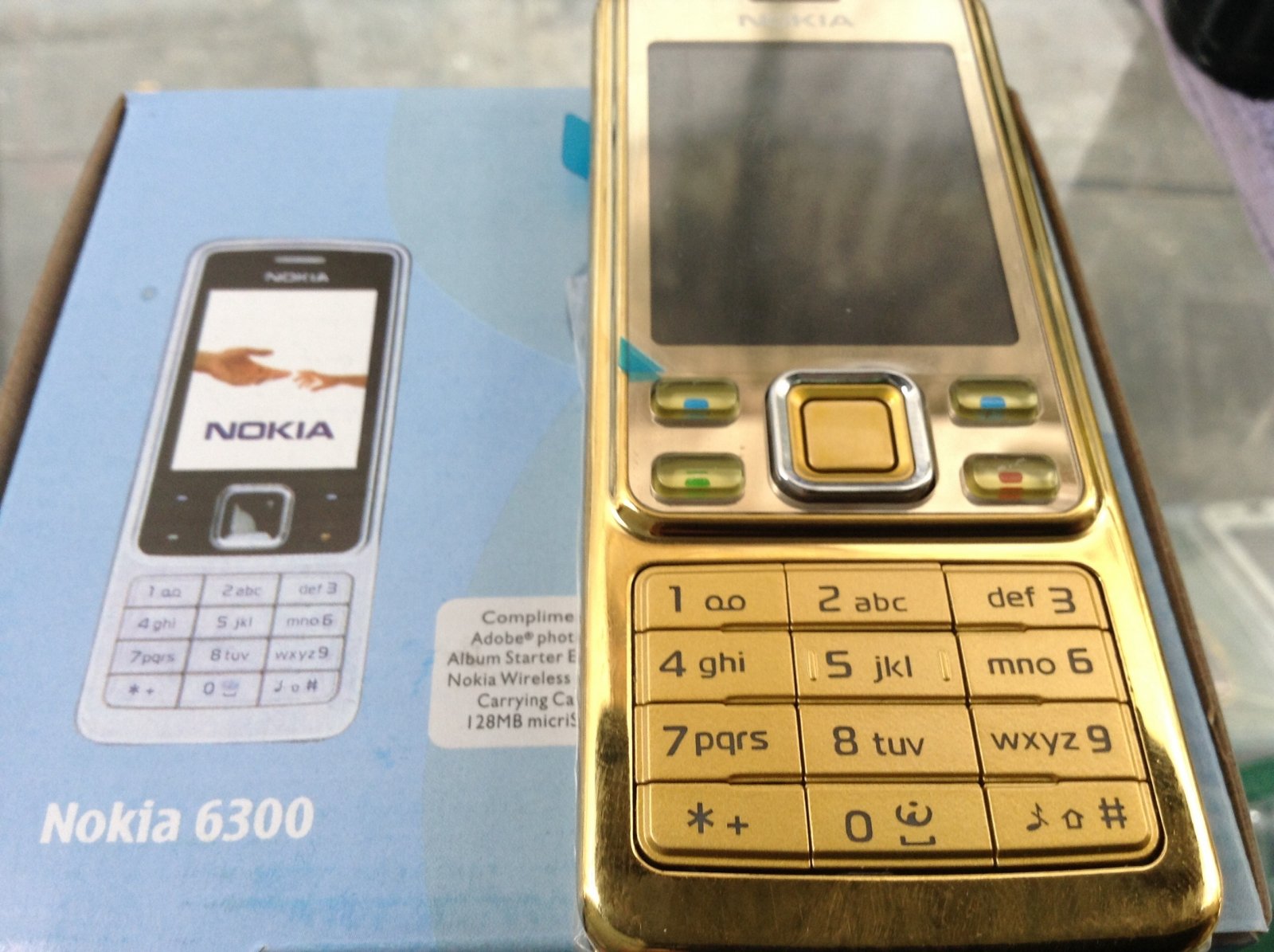 NOKIA 6300- MAIN ZIN-MÀN HÌNH ZIN- MÀU GOLD