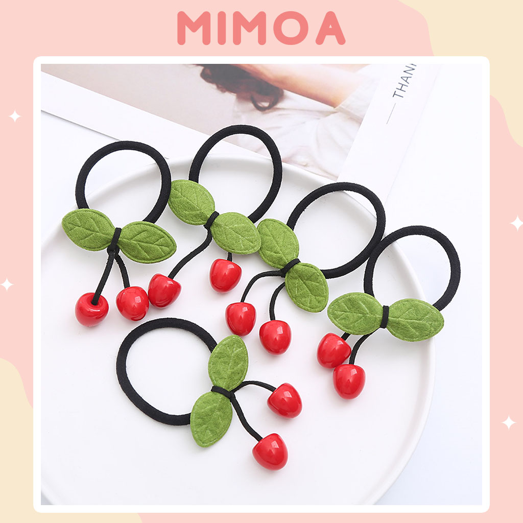 [HCM] [SET 2] Dây cột tóc Cherry Lá Cây siêu xinh