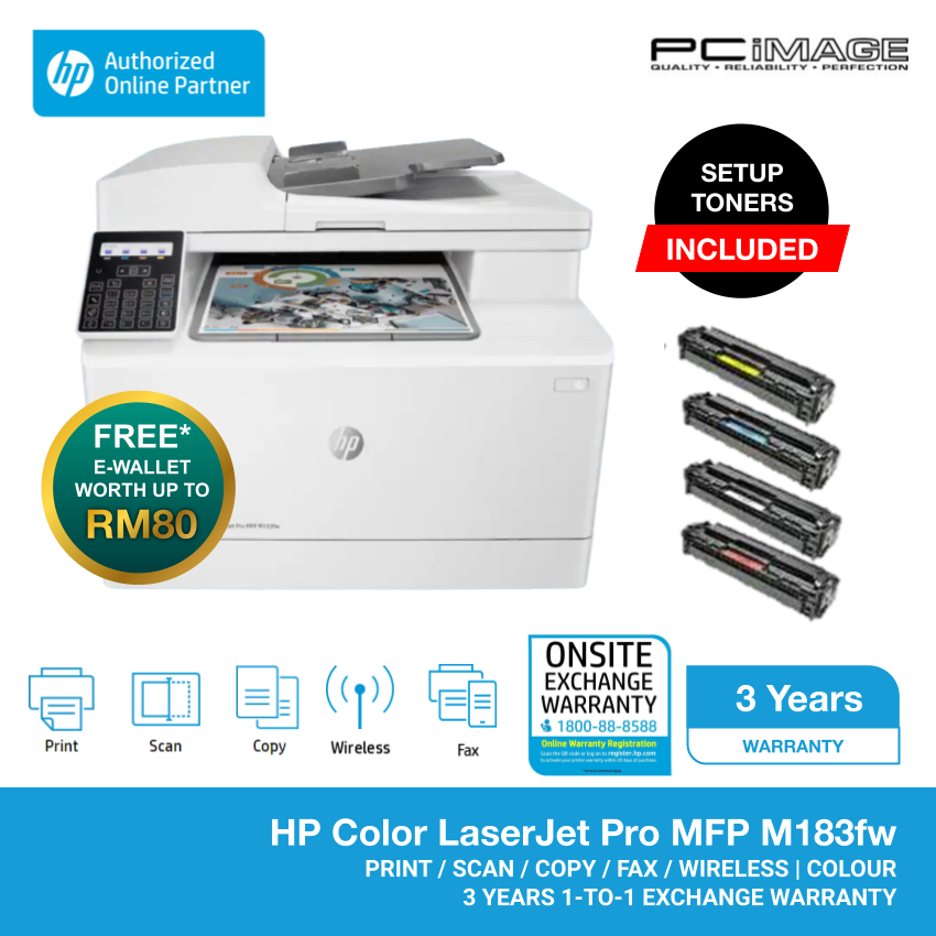 Stampante multifunzione HP Color LaserJet Pro M183fw - HP Store Italia