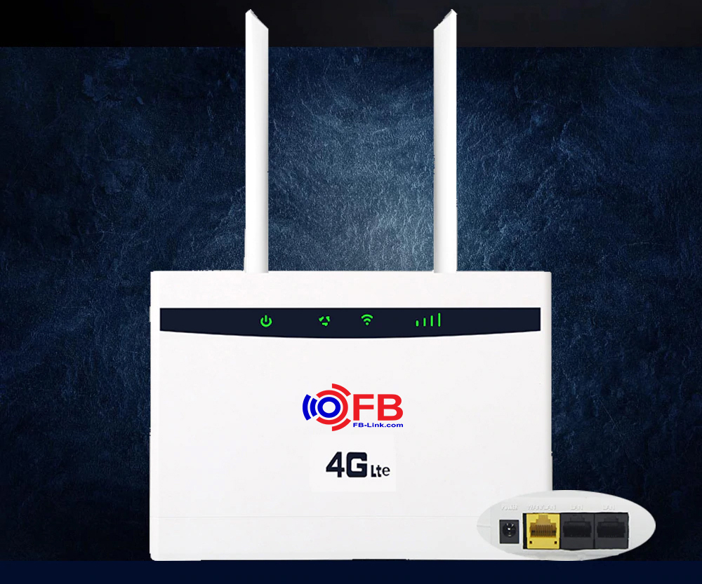 Router Wifi 4G LTE FB-Link CPE-V01 (2 anten, chuyên dùng xe khách, 32 user, 2LAN)