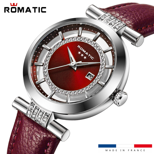 [Miễn Phí Ship] Đồng hồ Nữ ROMATIC Paris, Dây da mềm mại