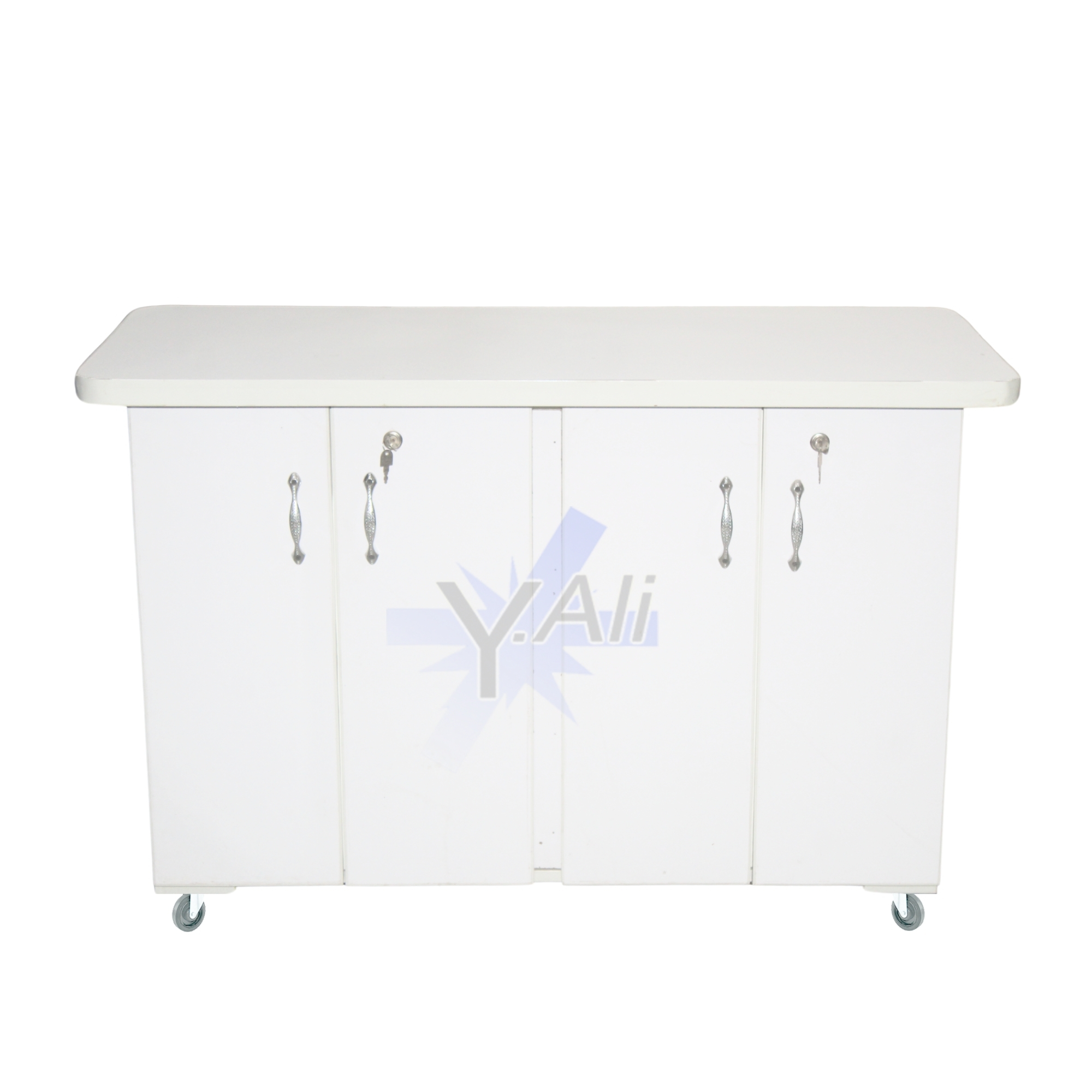 4%20Feet%20Wooden%20Sheet%20Four%20Door%20Iron%20stand%20-%20white%20Iron%20board%20iron%20table%20wood%20wooden%20Furniture%20-%20Image%202