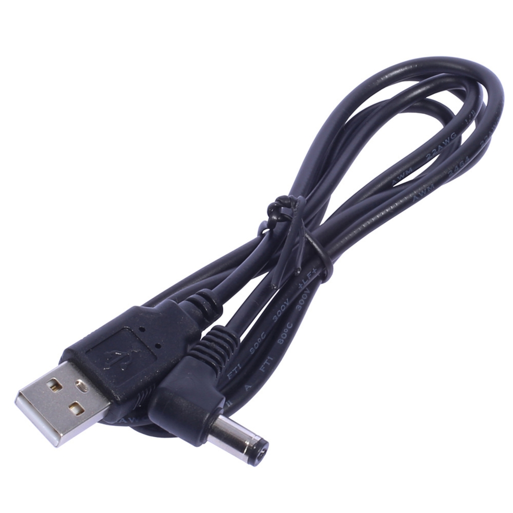 Versatile USB to DC5.5 x 2.1mm Charging Wire Perfect for Speakers, Attendance Machines, and More Straight/Angled Plug