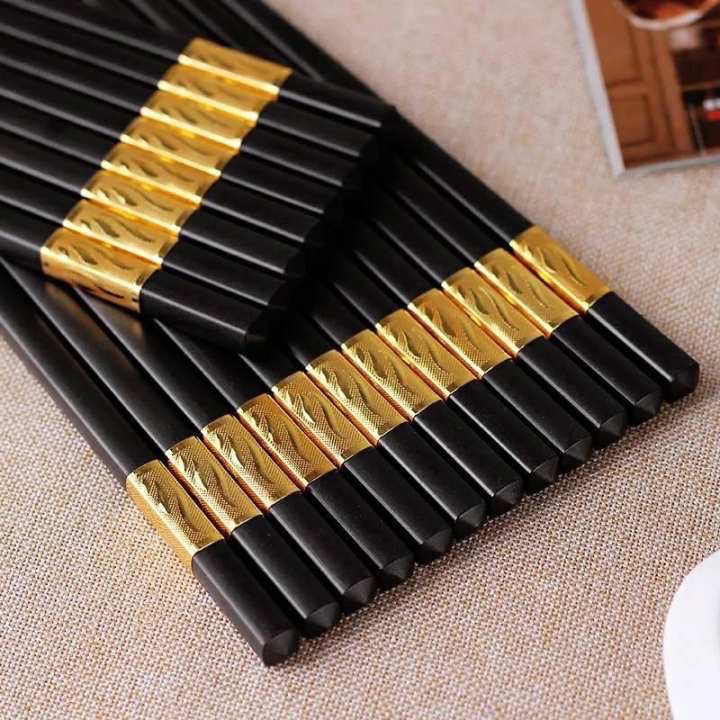 10 đôi đũa mạ vàng hàn quốc cao cấp