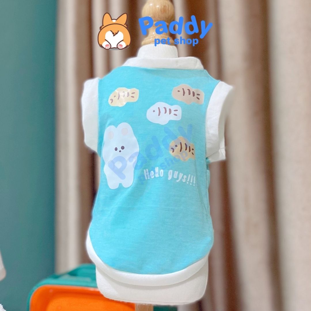 Áo cho chó mèo vải thun 3 lỗ cute