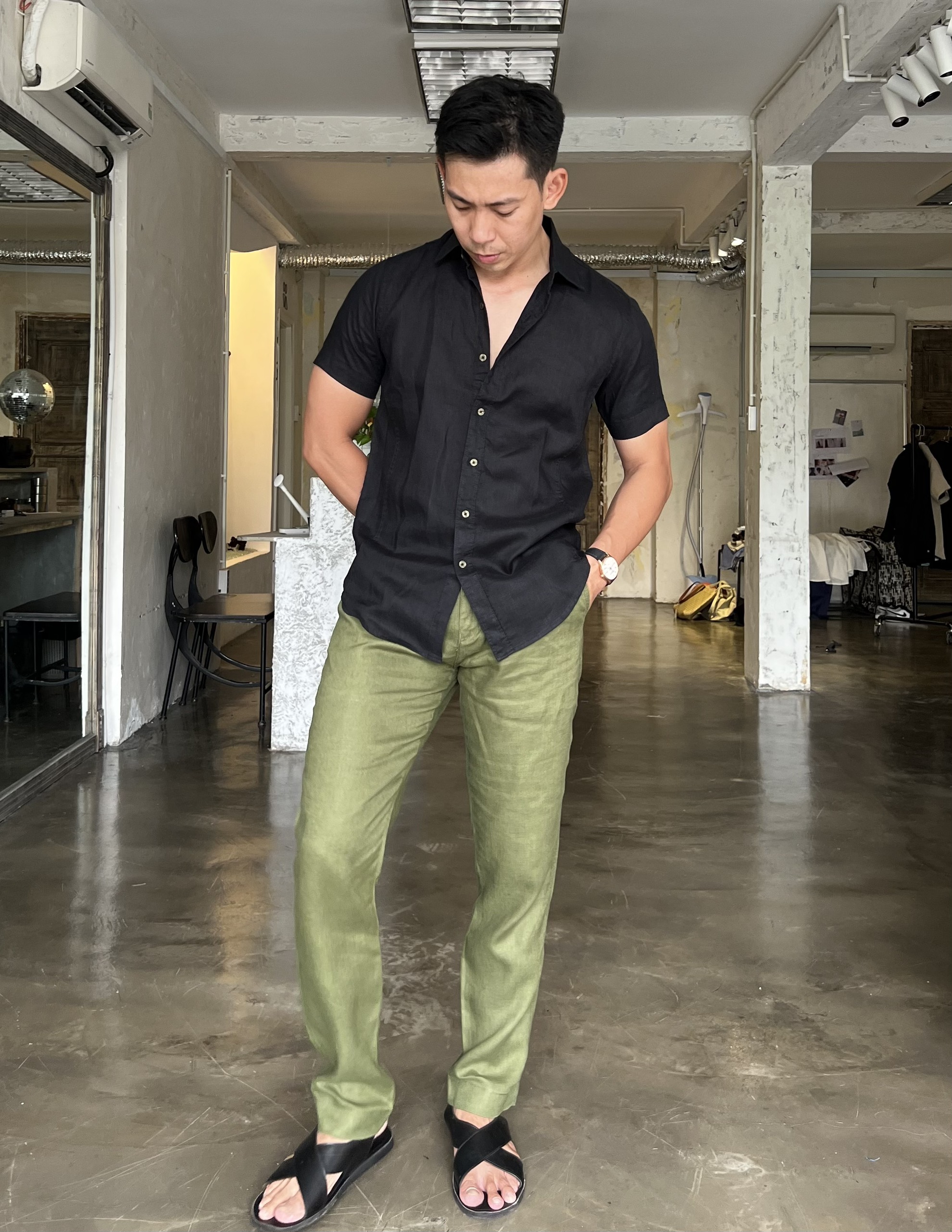 [HIMSTYLE] Quần Dài Nam Linen Cao Cấp Thoáng Mát Chuẩn Form
