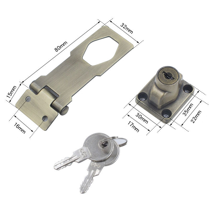 Large locks, cabinet doors, locks, drawer locks, cabinet locks, file locks, iron box locks, document locks, mailbox locks, 4 inches