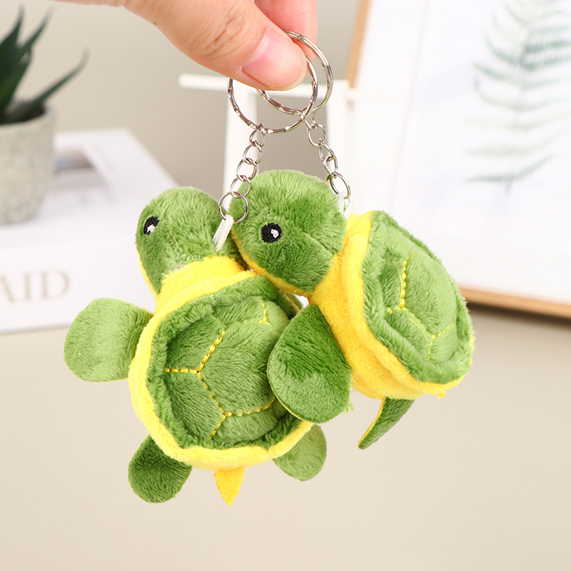 New arrival 10cm cute turtle stuffed doll soft plush toy keychain bag decor pendant kid gift