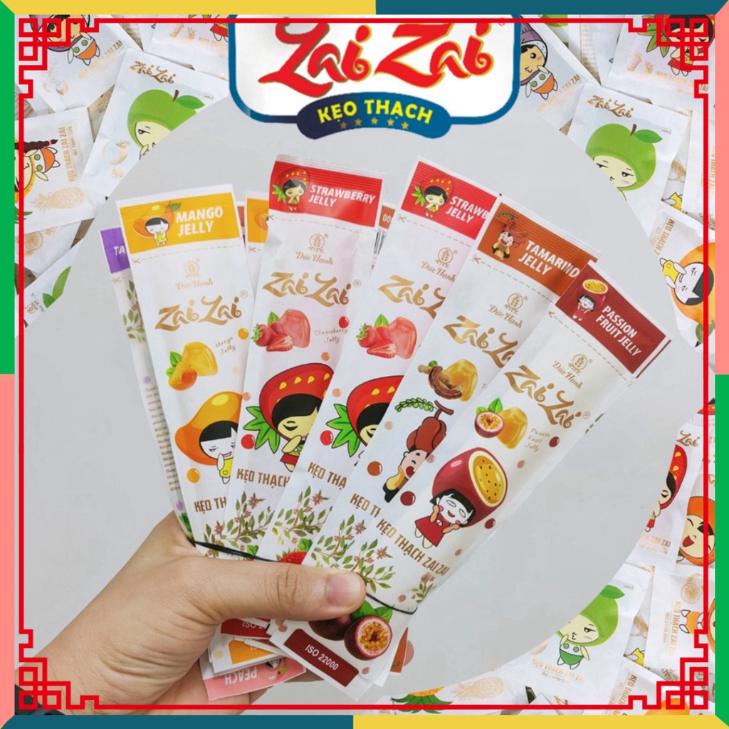 Thạch zai zai tiết hạnh thanh dài gói 700g