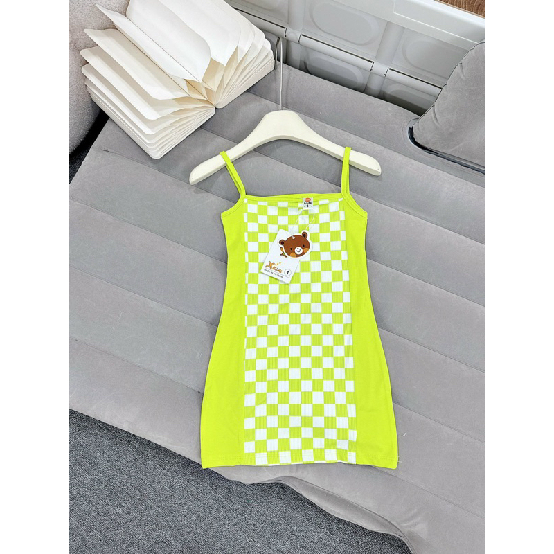 Váy đầm dây body caro CS70 cho bé gái