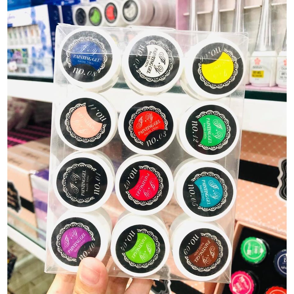 [HCM]Set Gel Vẽ Chuyên Dụng 12 Hũ (set 12 màu)