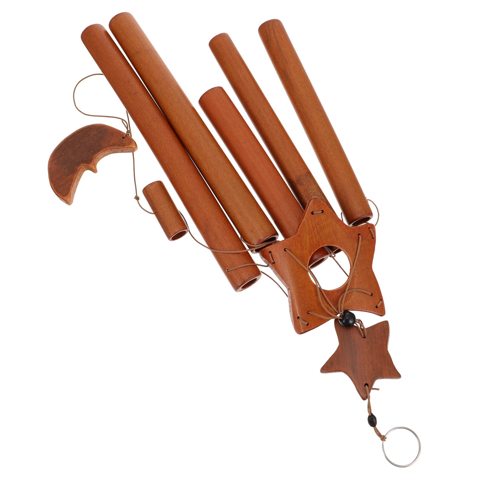 1Pc Bamboo Wind Chimes Creative Star Wind Bell Garden Hanging Decoration
