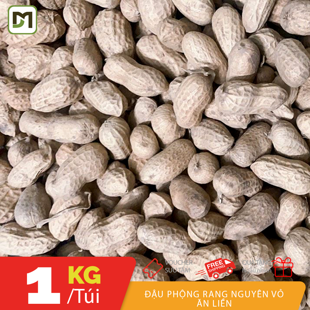 500gr đậu phộng rang nguyên vỏ sấy khô ăn liền