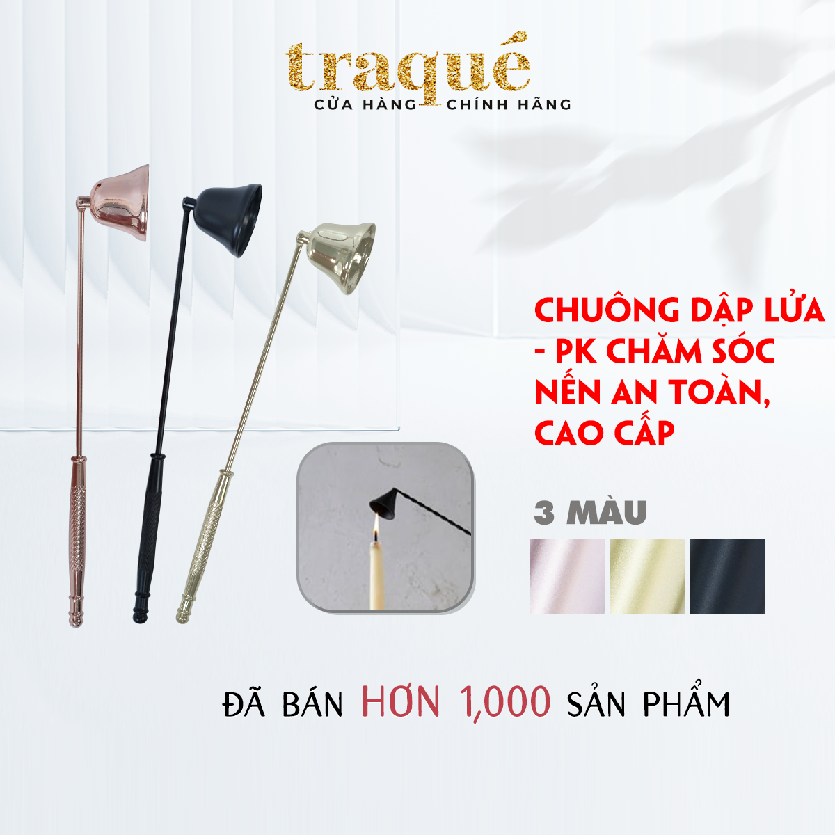 [Lẻ] Phụ kiện chăm sóc nến thơm : Chuông dập nến