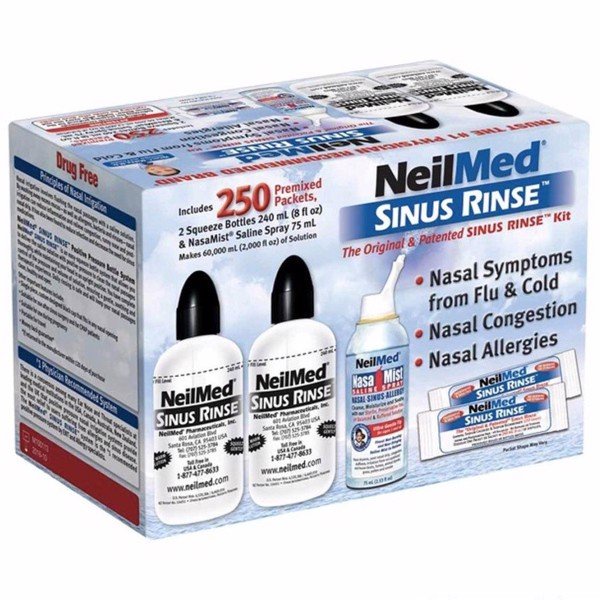 Nước muối sinh lý, Muốií rửa mũi Neilmed Sinus Rinse 250 gói