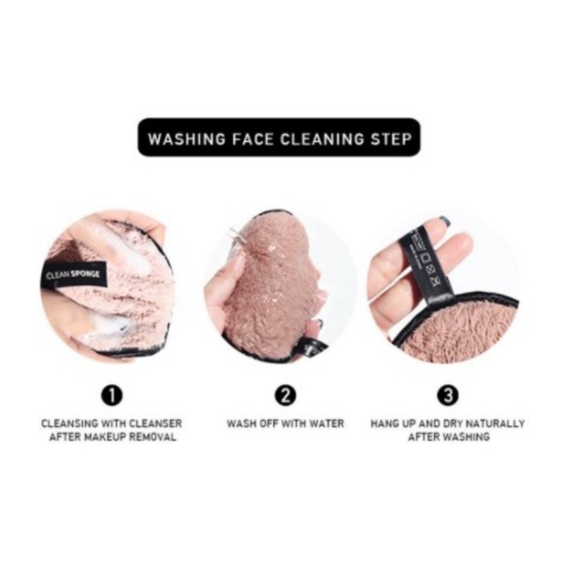 HOT Microfiber Cleansing Cloth Pads Face Cleaner Makeup Remover Towel Plush puff