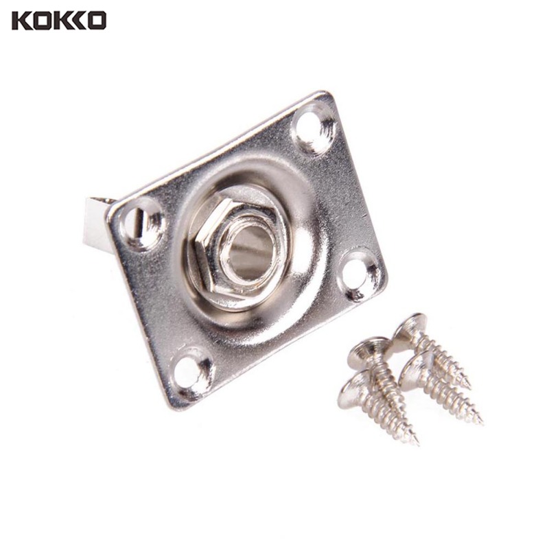 KOKKO Square Guitar Jack Plate 1/4 Output Input Jack Socket Assembly Epiphone TL Electric Guitar Parts & Accessories