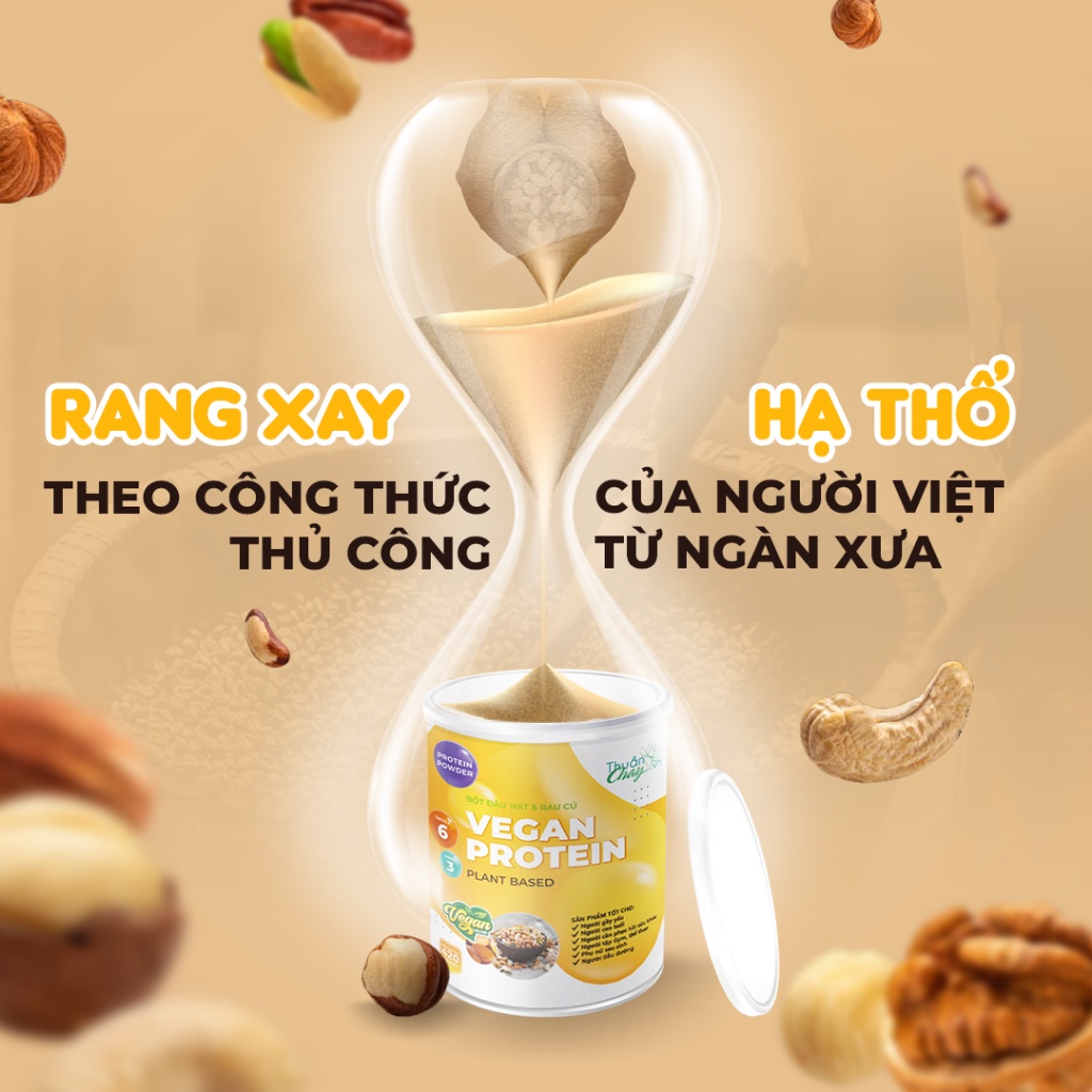 Vegan Protein Lon Thuần Chay Không Đậu Nành (420g)