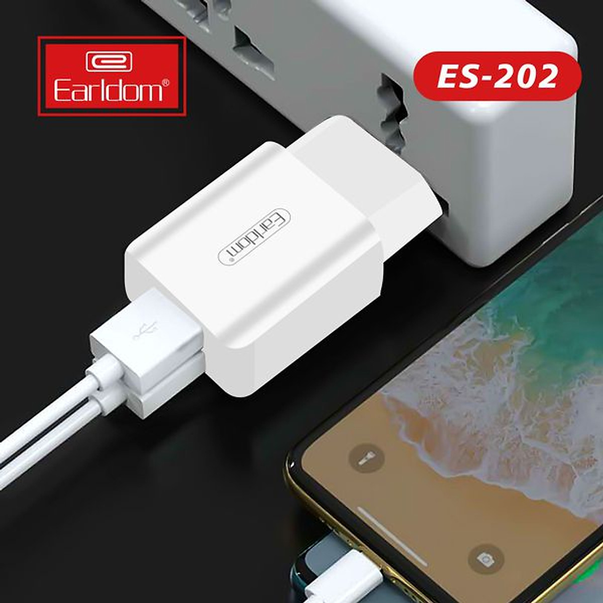 Củ sạc nhanh chính hãng Earldom ES-202 ( 2.4A)