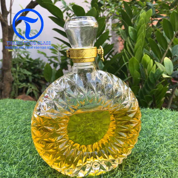 Chai đựng rưou thủy tinh XO 500ml CÓ TEM