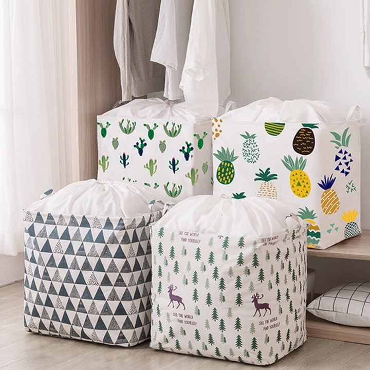 Túi đựng Chăn Màn Quần áo Siêu To Loại 75l- 100Lit Vintage, Túi Vải đựng đồ Dây Rút, Túi Vải Vintage Cỡ Lớn đựng Chăn Mền Drap, Túi đựng đồ Du Lịch đa Năng Size Lớn