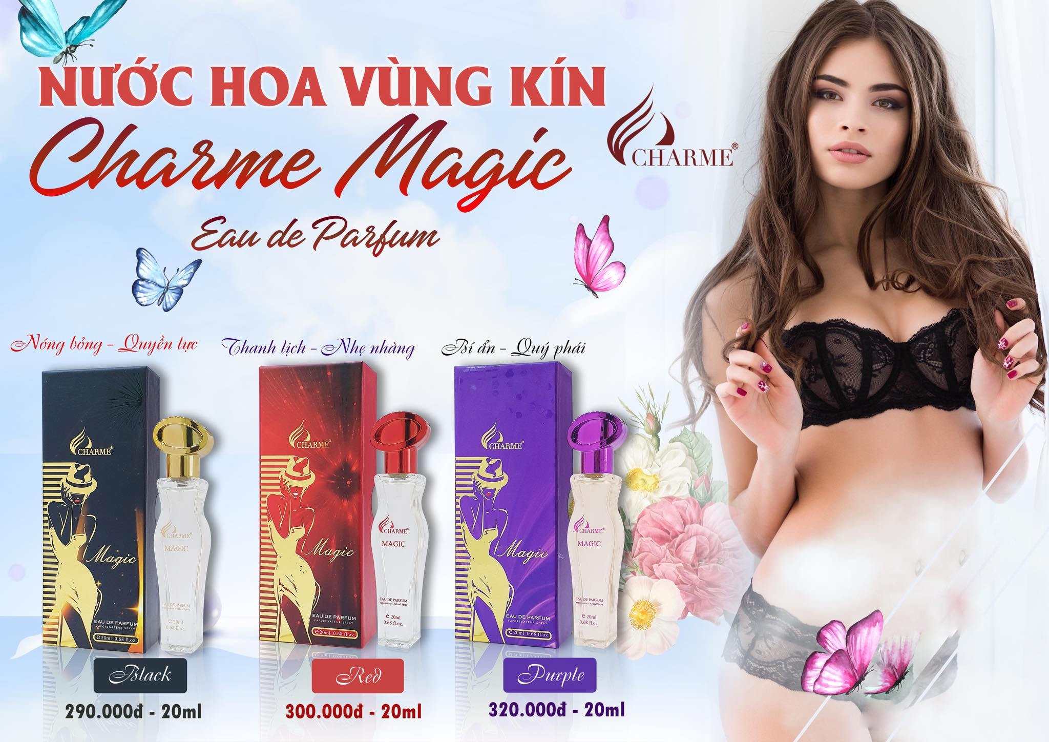 Nước hoa vùng kín Magic 20ml (ĐỎ, ĐEN, TÍM ) - BÍ ẨN VÀ QUYẾN RŨ