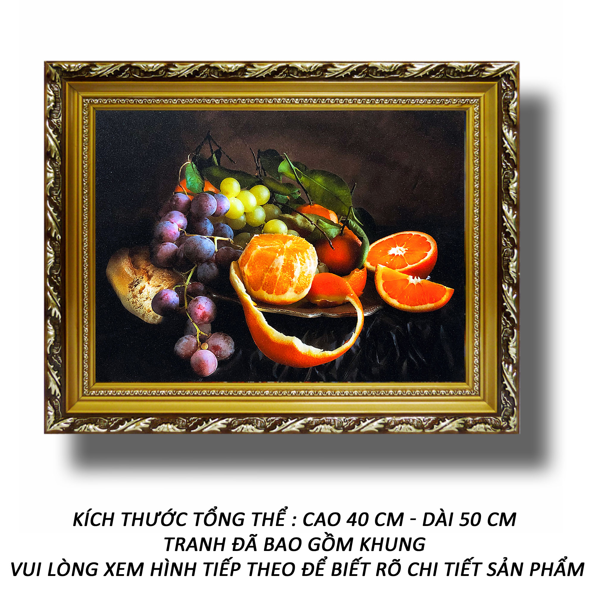 Tranh trang trí - giỏ trái cây 18 - tranh minh hiền