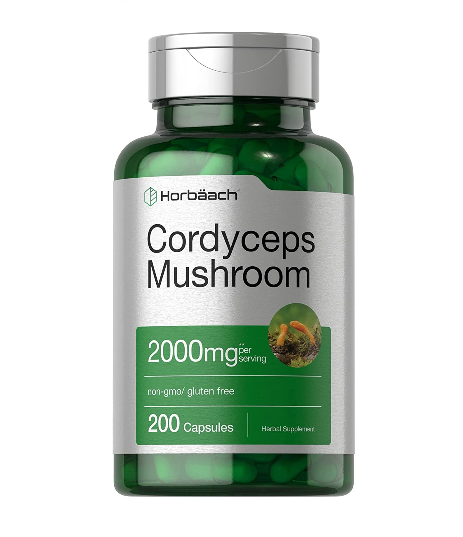 Viên uống đông trùng hạ thảo Horbaach Cordyceps Mushroom 2000 mg 200 viên