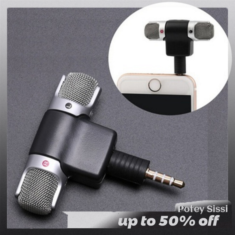 Potey New Universal Mini Stereo Microphone Mic Audio For PC Laptop Notebook Talk 3.5mm