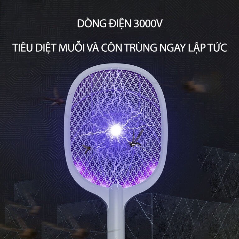 VỢT MUỖI CÓ ĐẾ SẠC USB DP-834