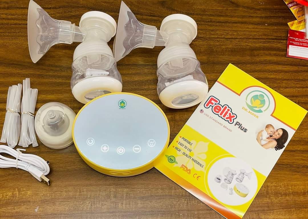 [HCM]Máy Hút Sữa Điện Đôi FELIX PLUS Bảo Hành 12 Tháng ( CÓ PIN TÍCH ĐIỆN)