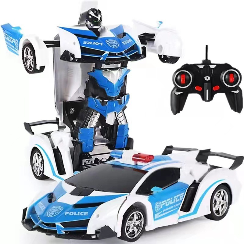 Đồ chơi xe ô tô điều khiển từ xa có thể biến hình robot phiên bản có sạc pin