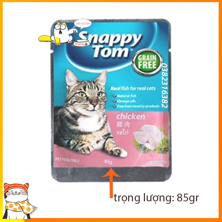 [ Mua 4 tặng 1 ] pate snappy tom 85gr 4 vị thơm ngon