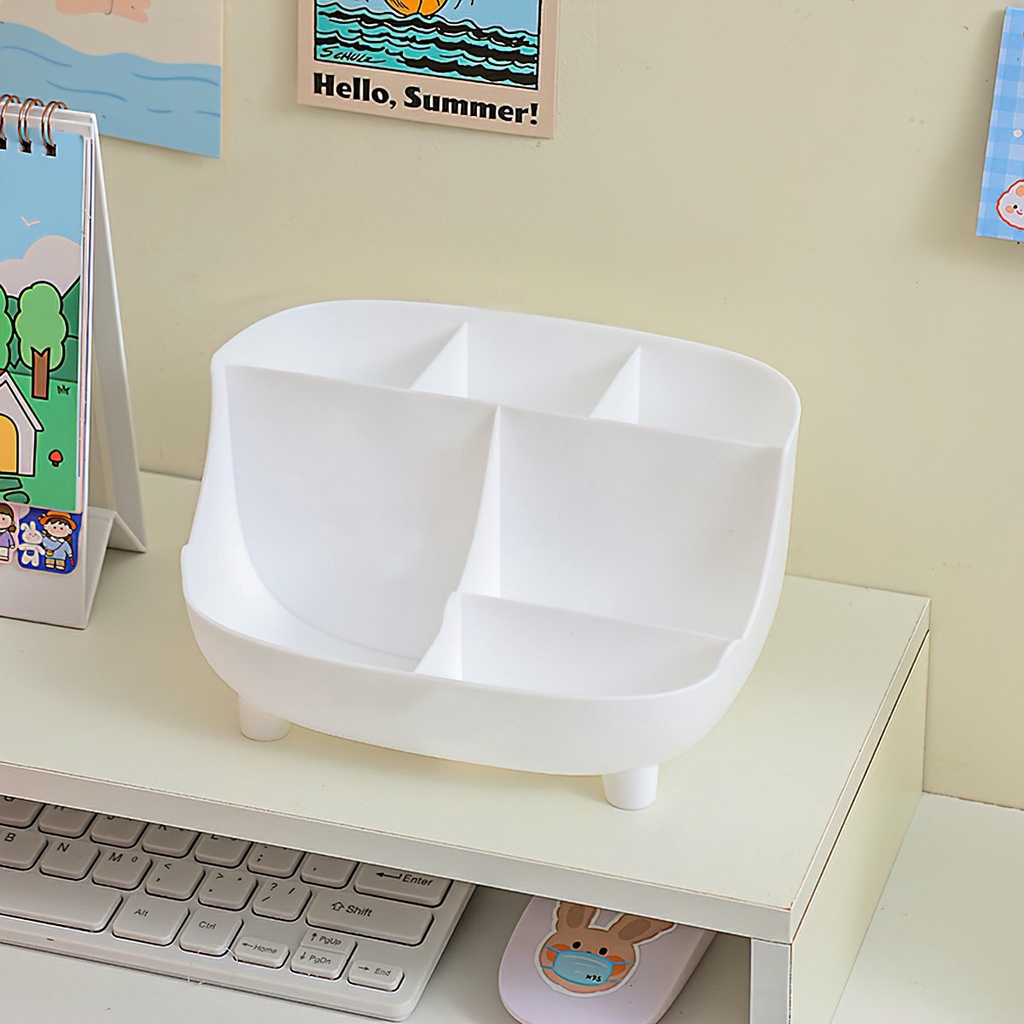 Hộp Đựng Bút Để Bàn Lưu Trữ Văn PHòng Phẩm Tặng Kèm Sticker Dễ Thương