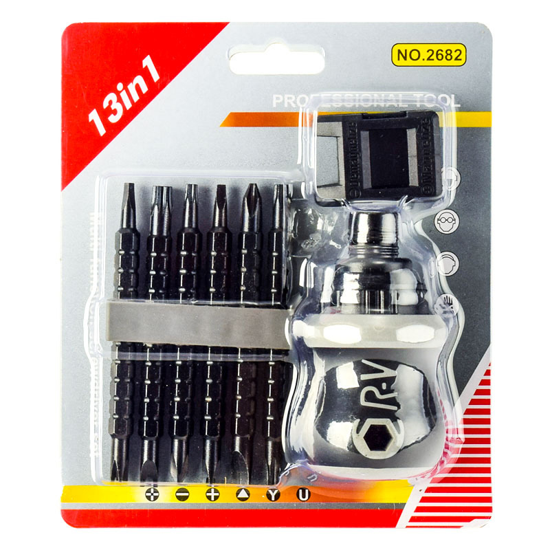 Phillips flat screwdriver driver change cone multi-use combination 13-in-1 ratchet dual-purpose screwdriver suit