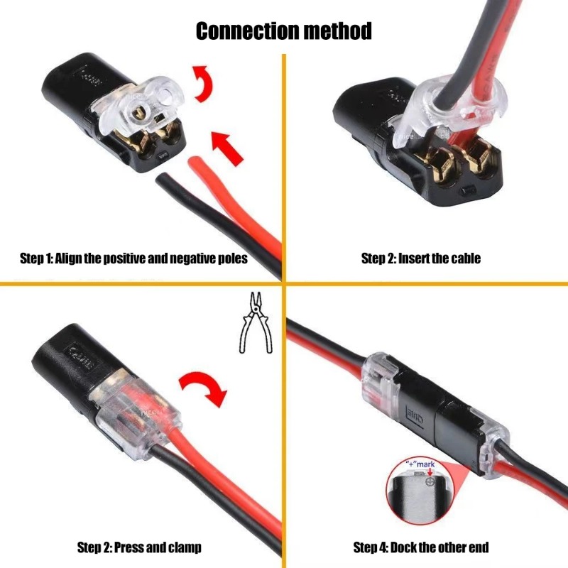 20 cái xe nhanh chóng đầu nối dây điện chống nước an toàn 2 Pin cách cáp đầu cắm kết nối điện Snap solderless phụ kiện tự động