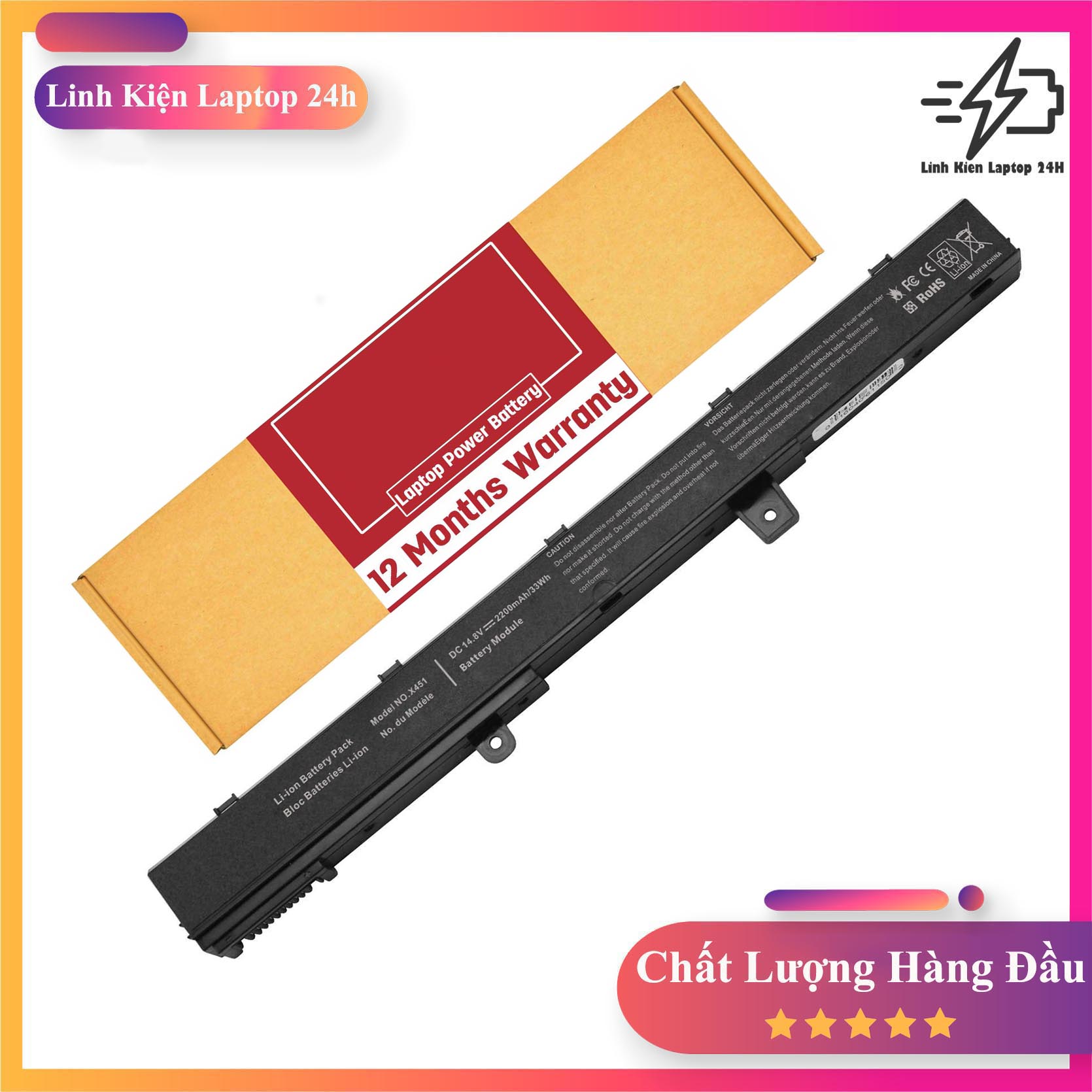 Pin laptop asus x451 x451c x451ca x551 x551c x551ca x551m d550ca f451ca f551ca f551ma p451 p551 r411 r512