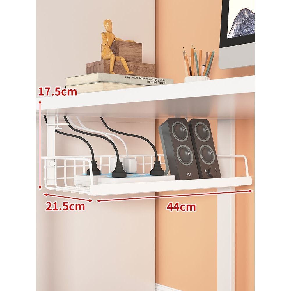 Under the table under the table under the box line management socket storage line management device wire rack computer table slot router data cable wifi