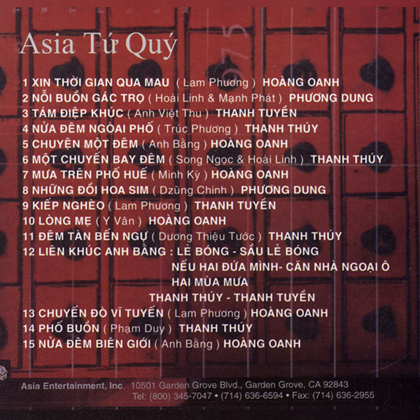 Asia Tứ Quý Đặc Biệt 1