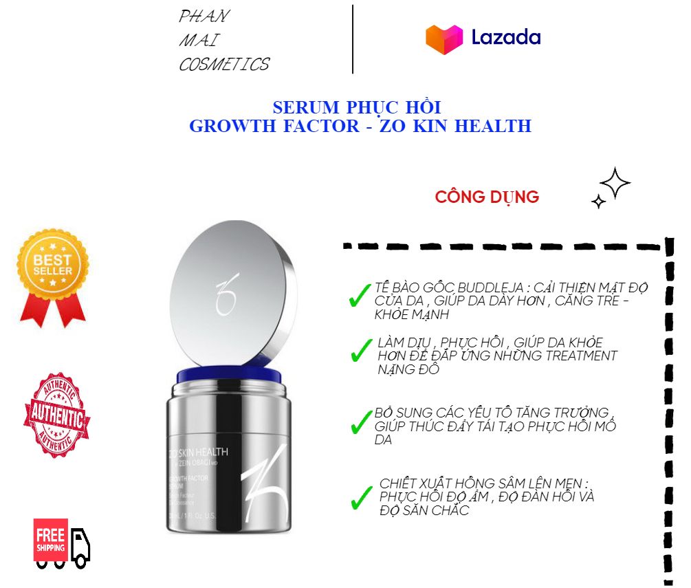 SERUM GROW FACTOR PHỤC HỒI VÀ TÁI TẠO LÀN DA [ XÁCH TAY ]