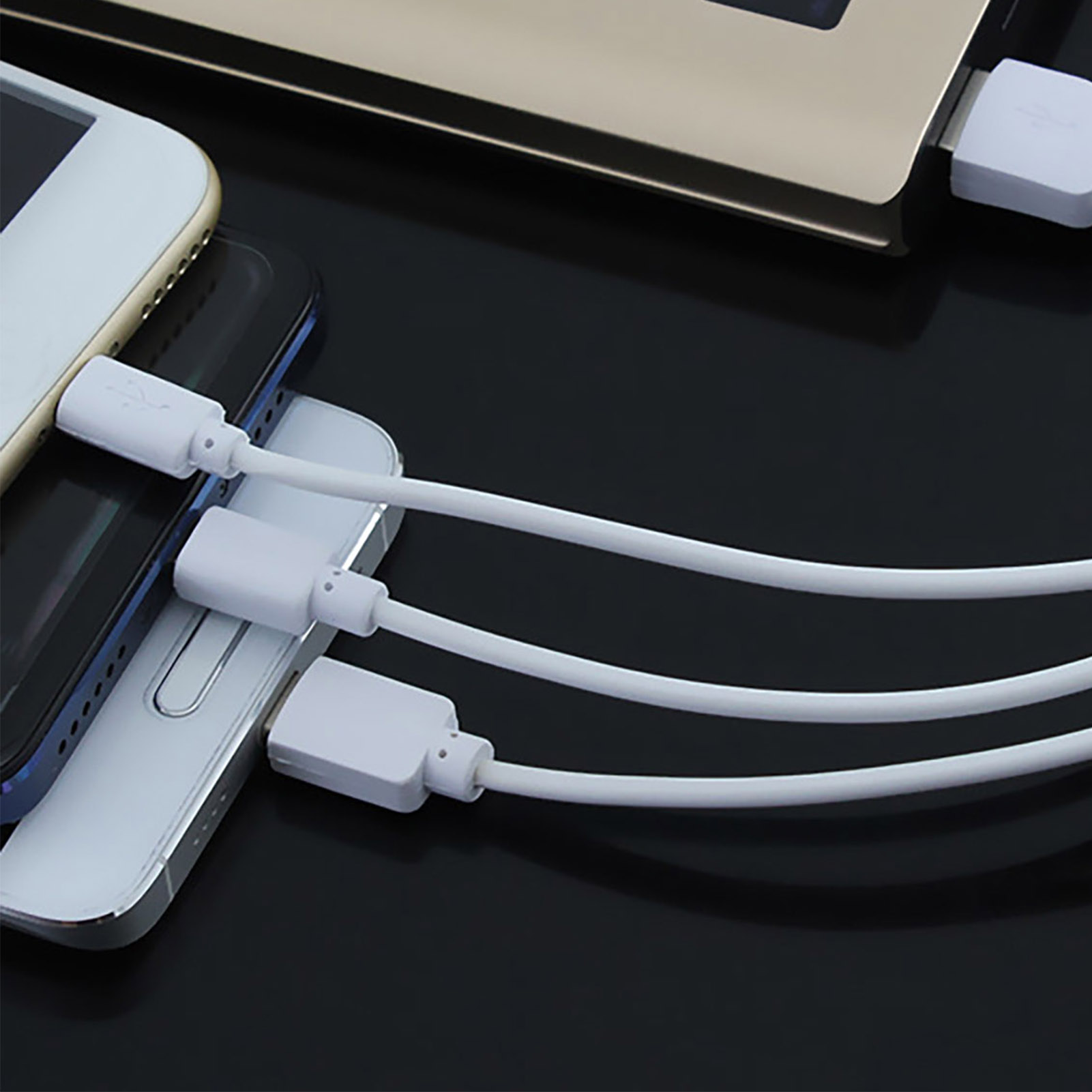 Eguan Data Cable 3 in 1 Fast Charging Cable for Iphone Android Phones Tablets Universal Micro Usb Type-c Data Cord