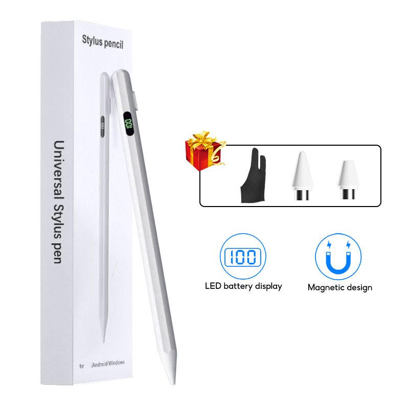 TBTIC Stylus Pen For Touch Screens For iPad Drawing Writing Pencil For Android iOS Tablet Phone Accessories Universal Pen With Power Display