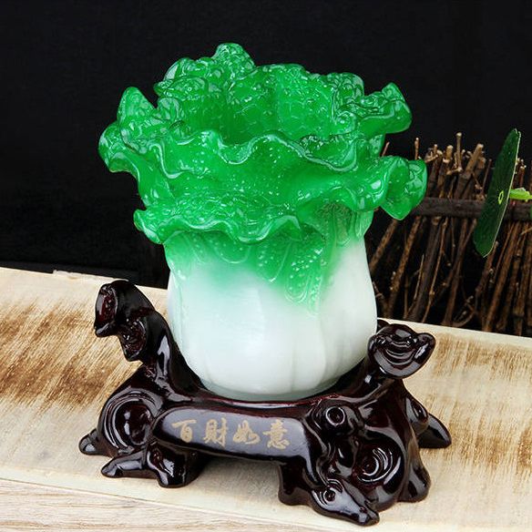 Cabbage feng shui marble bating Fortune Fortune Để table, car-[cabbage wealth fortune, cabbage cẩm thạch, cabbage, bap cai orange Thach, Tuong bap cai, bap ruler Tai Loc]