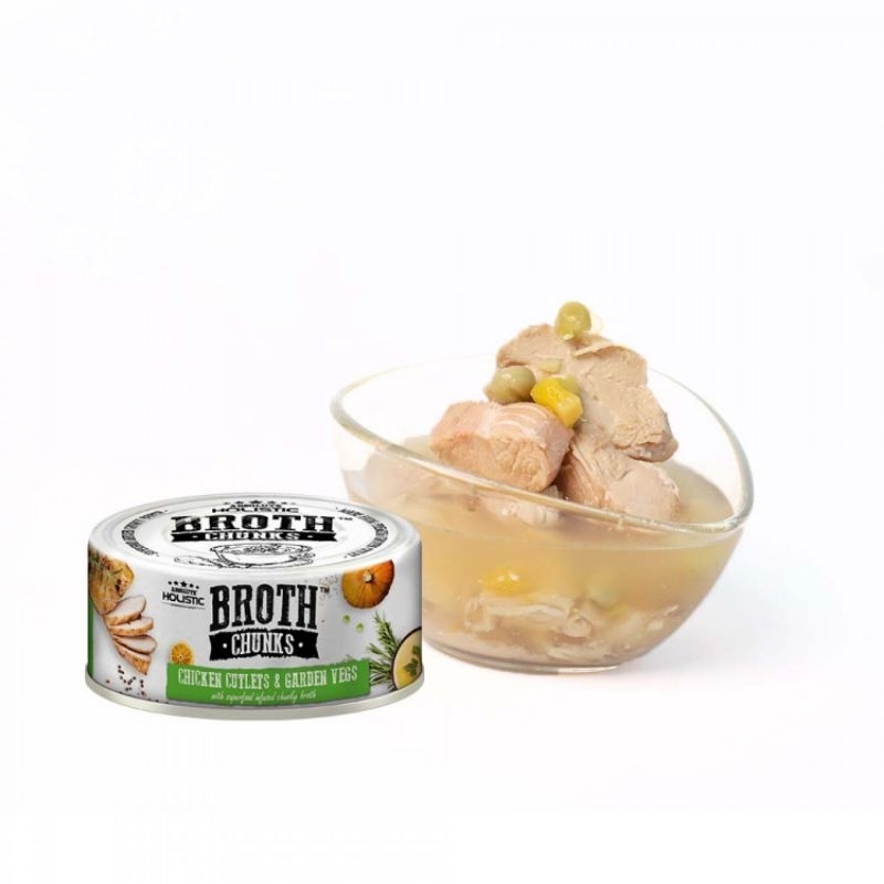 [HSD07,08/2025] ABSOLUTE HOLISTICS BROTH CHUNKS THỊT HỘP HẦM CHO CHÓ MÈO 80G
