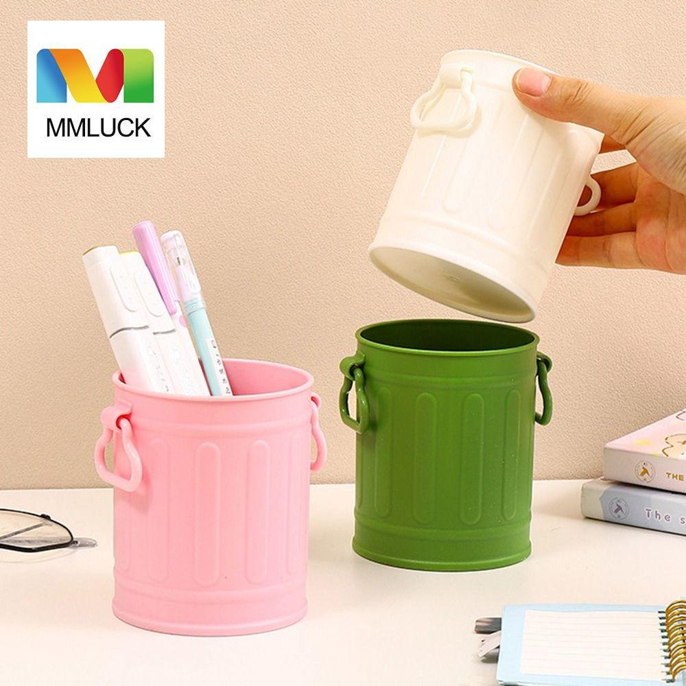 MMLUCK Large Capacity Makeup Brush Pen Organizer Plastic Reusable Pen Storage Container Lovely Cute Simple Pen Holder Desktop
